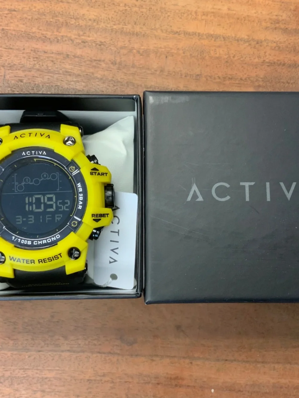 Activa X Invicta Digital Unisex Watch - 50mm, Black/Yellow ACW8082-014 New